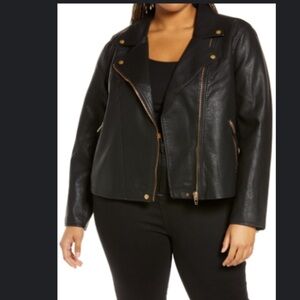 BLANKNYC NWT Lifechanger Faux Leather Moto Jacket Size 1x